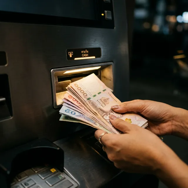 ATM withdrawal on Koh Phangan